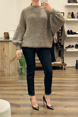 Popcorn Round Neck Knit