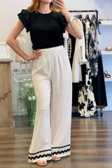 Ruffle Sleeve Knit Top