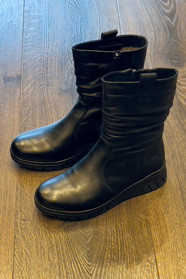 Caprice Ruched Ankle Boot