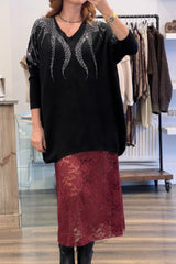 Crystal Embellished Knit