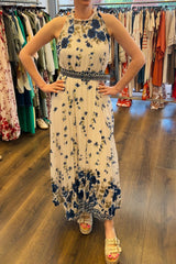 Trapeze Maxi Pleat Dress