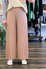 Pleated Wide Leg Trousers