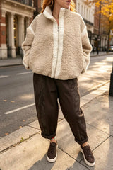 Faux Shearling Contrast Jacket