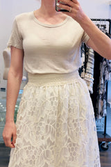 Scalloped Lace Maxi Skirt