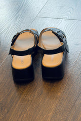 Caprice Leather Strappy Wedges