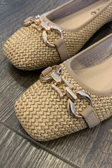 Caprice Woven Ballet Pump