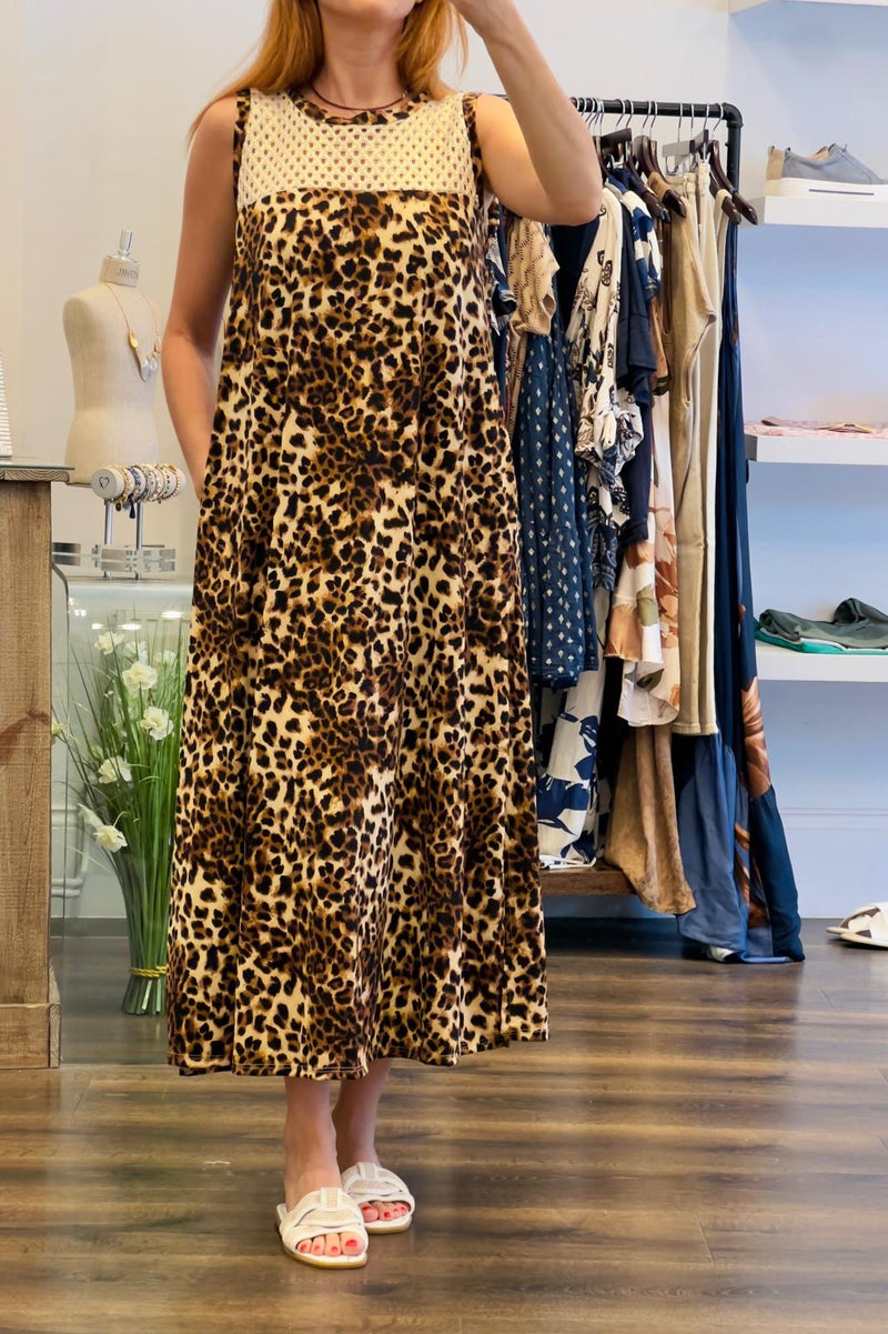 Crochet Animal Print Dress