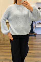 Ribbed Ballon Sleeve Knit