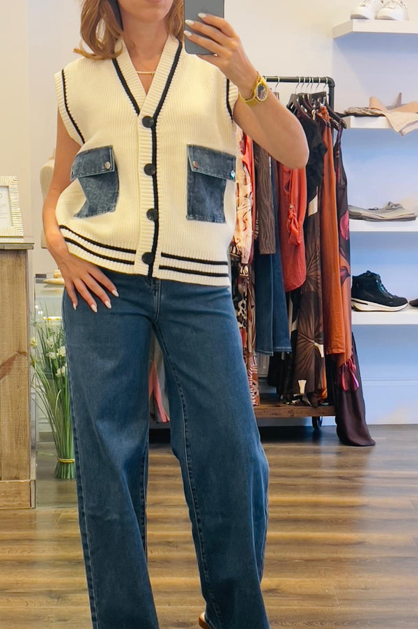 Denim Pocket Waistcoats