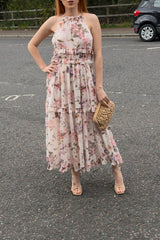 Ruffled Floral Maxi Dress