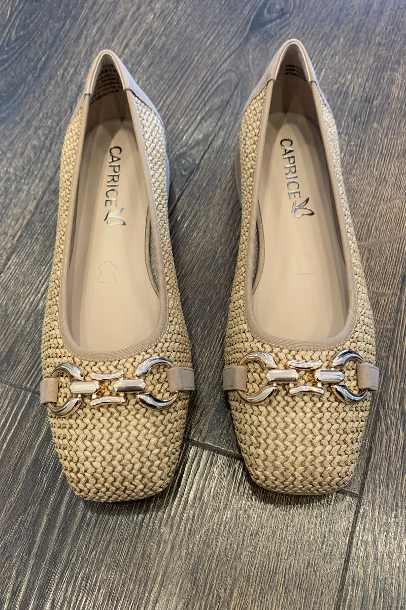 Caprice Woven Ballet Pump