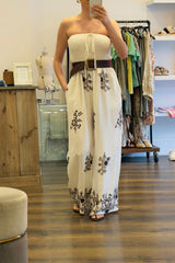 Strapless Wideleg Jumpsuit