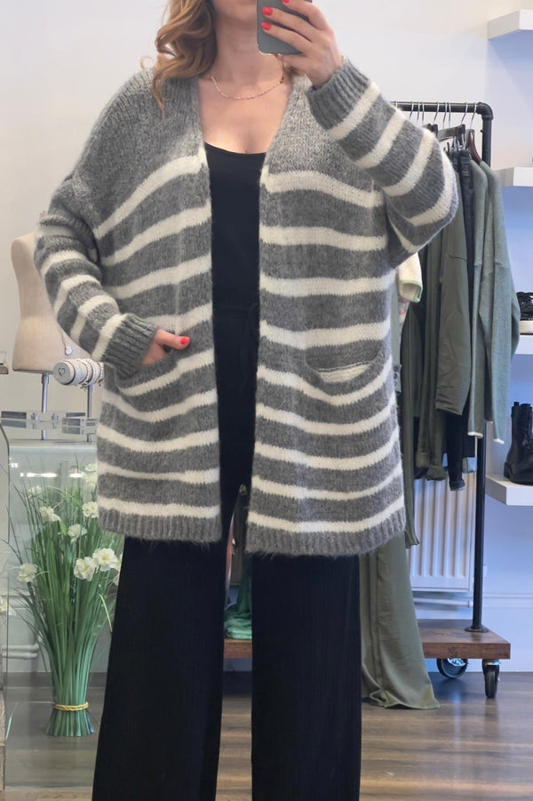 Long Chunky Knit Cardigan