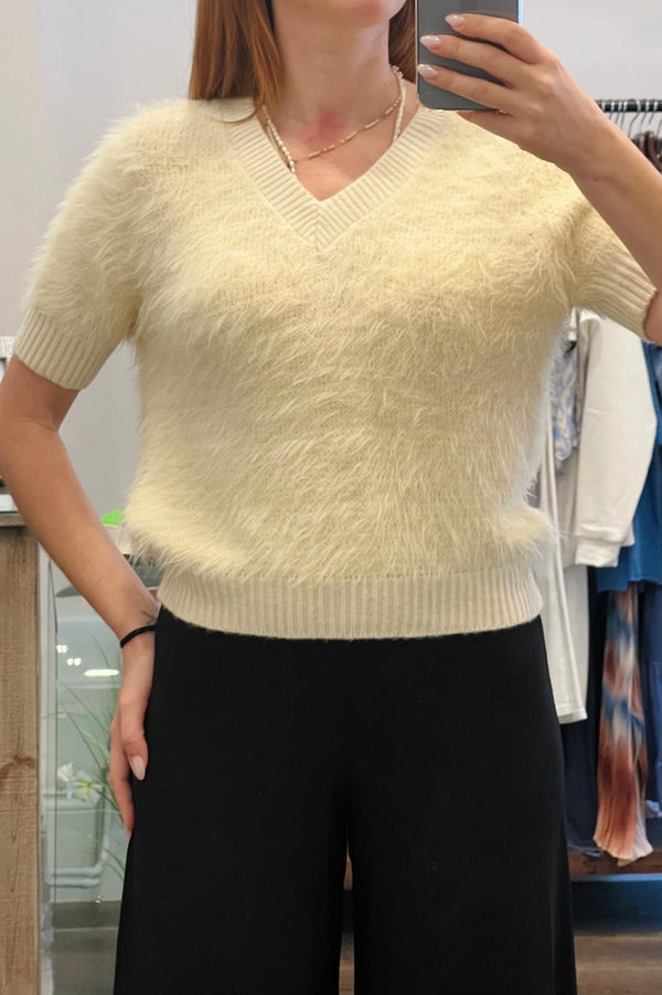 Fluffy Knitted Top