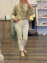 Grandad Collar Tunic Blouse