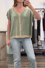 Lurex Trim Top