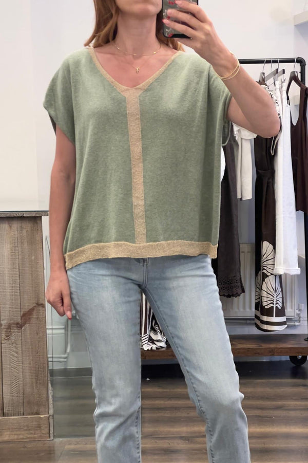 Lurex Trim Top
