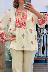 Embroidery Tunic Top