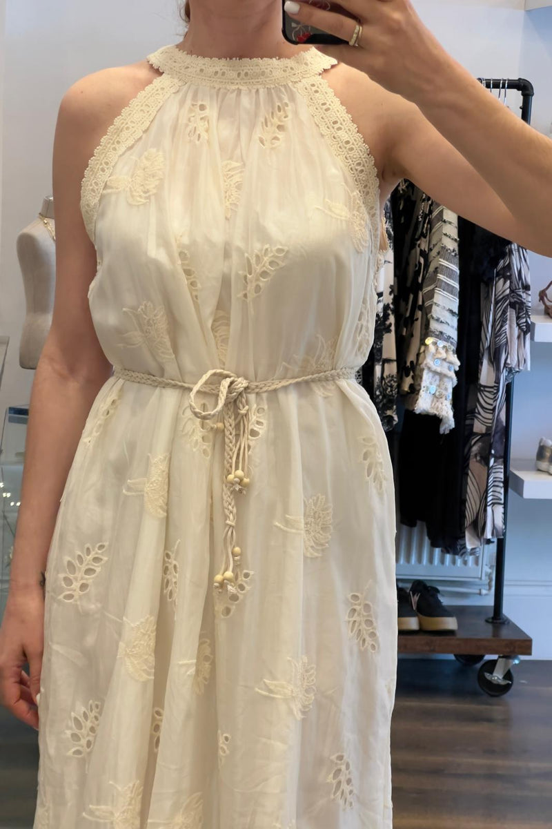 Halter Neck Crochet Dress