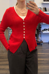 Asymmetric Knit Cardigan