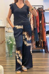 Satin Print Trousers