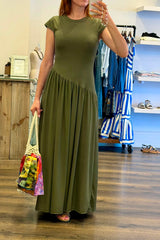 Ribbed T Shirt Maxi Dress