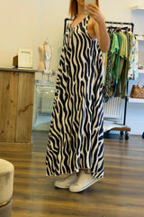 Print V-Neck Dress