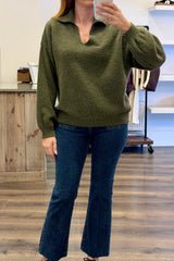 V-Neckline Polo Knit