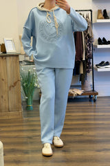 Contrast Trim Lounge Set