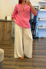 Linen Wide Leg Trousers