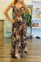 Strappy Pleat Maxi Dress