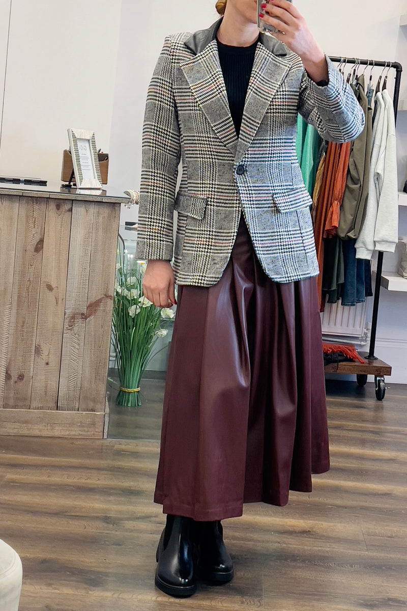 Single Breasted Dogtooth Blazer