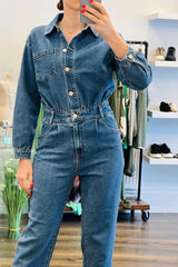 Redial Denim Jumpsuit