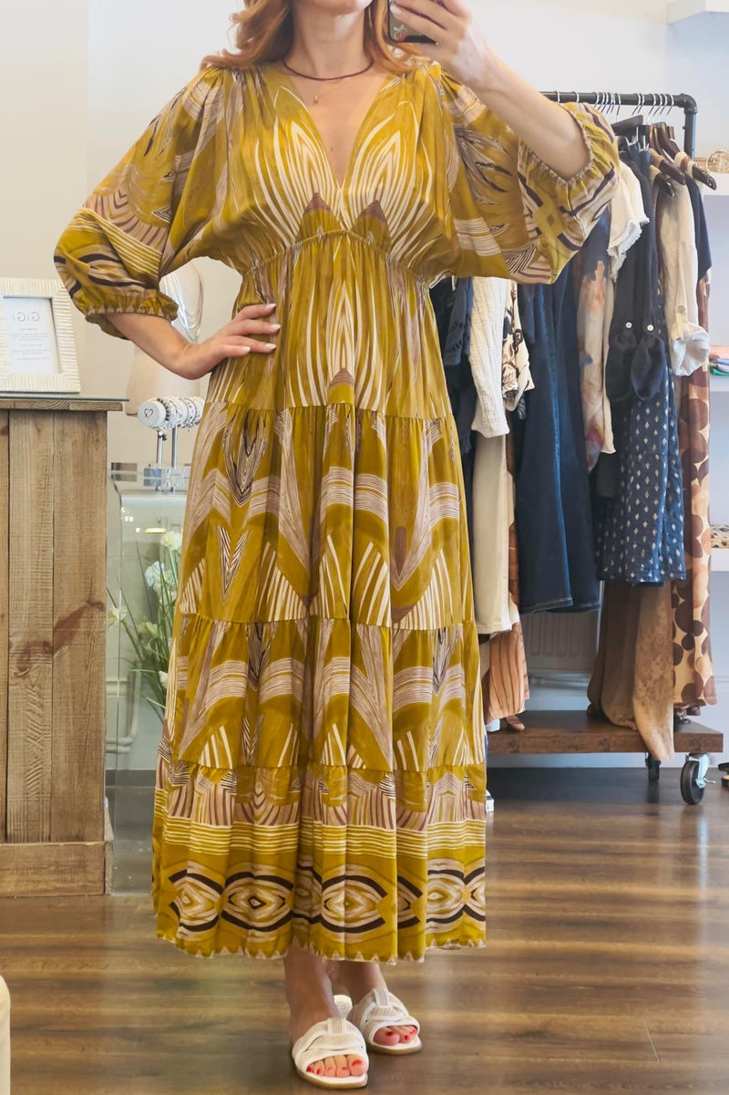 V Neck Sleeve Dress