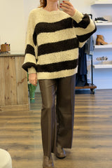 Round Neck Stripe Knit