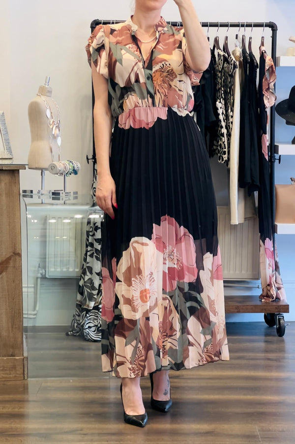 Flower Pleat Dress