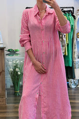 Maxi Linen Shirt Dress