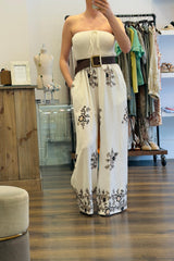 Strapless Wideleg Jumpsuit