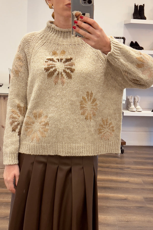Ombre Flowers Knit