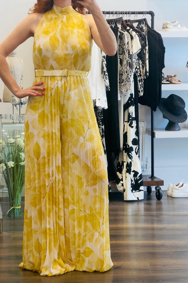 Tye Neck Pleated Jumpsuit