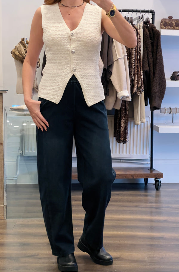 Textured Knit Waistcoat