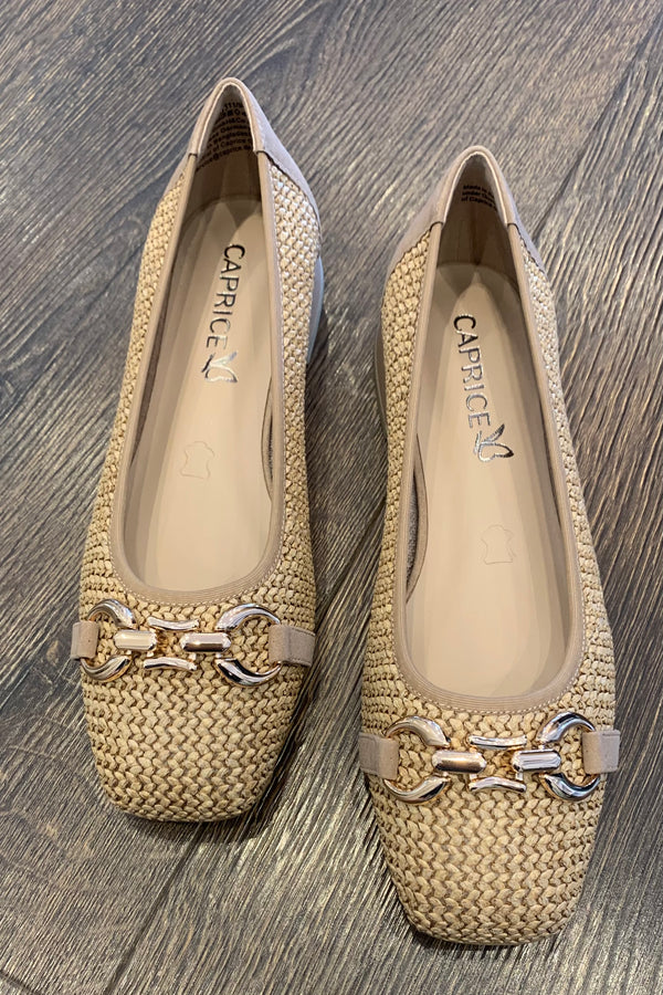 Caprice Woven Ballet Pump