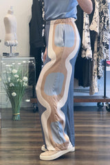 Geometric Satin Trousers
