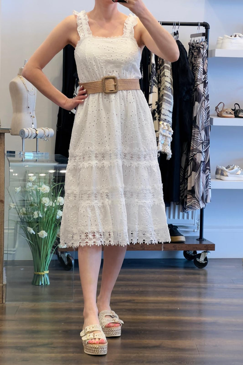 Cotton Anglais Strappy Dress