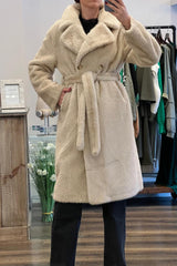 Belted Faux Fur Coat