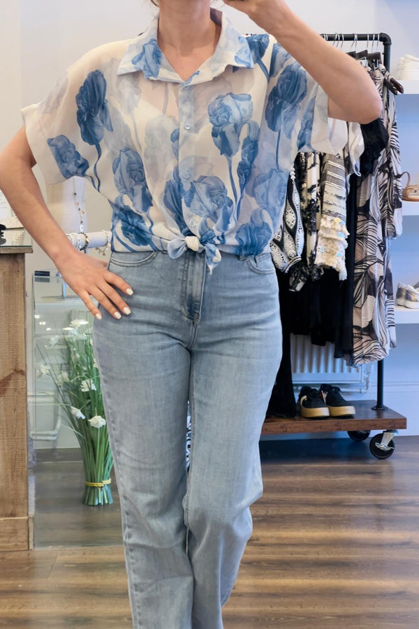 Flower Short-Sleeve  Shirt