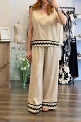 Linen Wide Leg Co-Ord Set