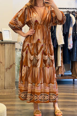 V Neck Sleeve Dress
