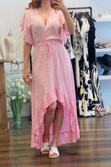 Hi-Low Frill Dress