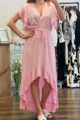 Hi-Low Frill Dress